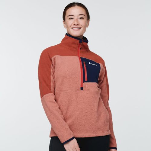 Abrazo Half-Zip Fleece Jacket - Women's, Spice/Earthen, Model Aya