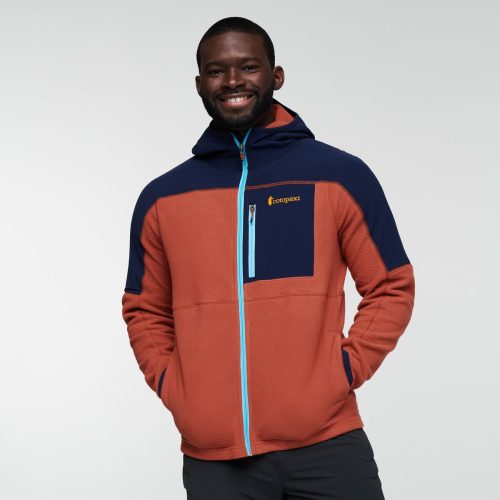 Abrazo Hooded Full-Zip Fleece Jacket - Men's, Maritime/Spice, Model Kirk