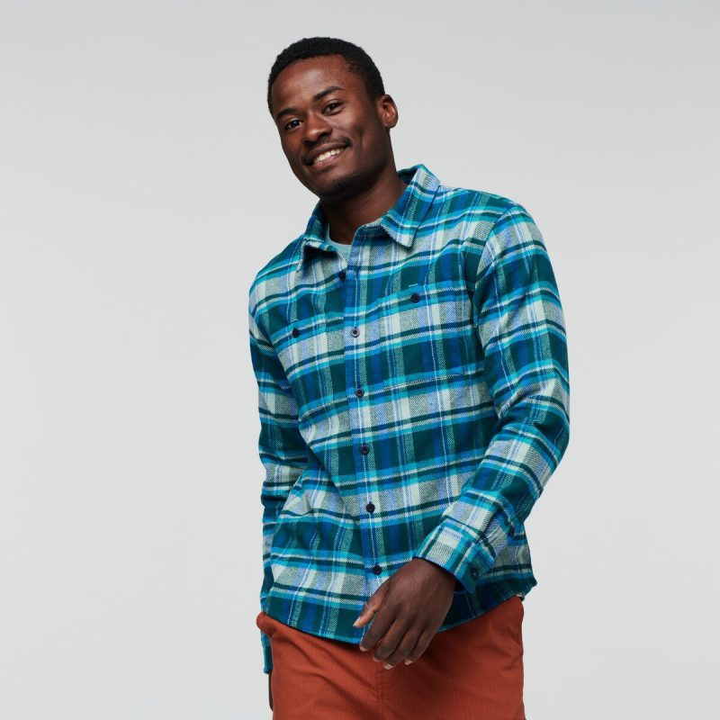 Mero Flannel Shirt - Men's, Deep Ocean Plaid, Model Jeremy