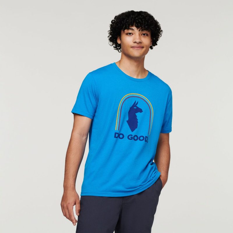 Sunshine Do Good Organic T-Shirt - Men's, Saltwater, Model Xavier