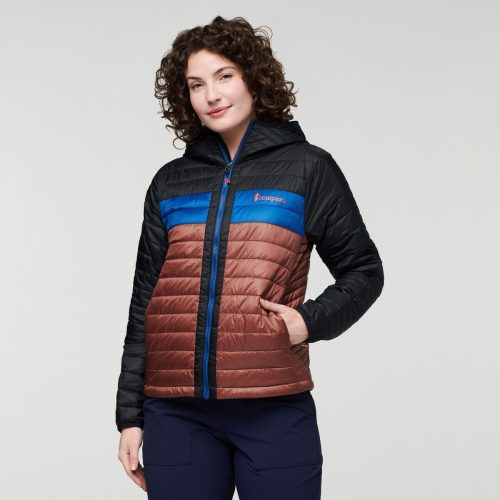 Capa Insulated Hooded Jacket - Women's, Black/Chestnut, Model Courtney