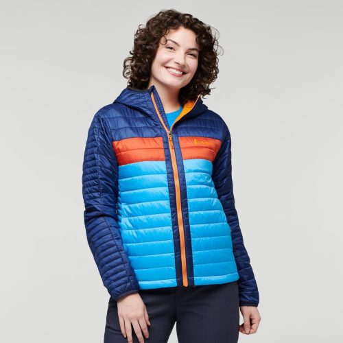 Capa Insulated Hooded Jacket - Women's, Maritime/Saltwater, Model Courtney