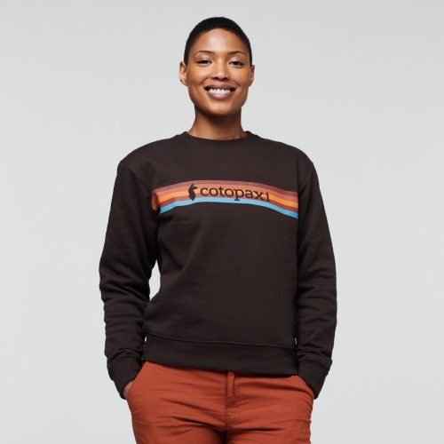 On The Horizon Organic Crew Sweatshirt - Women's, Cavern, Model Callie