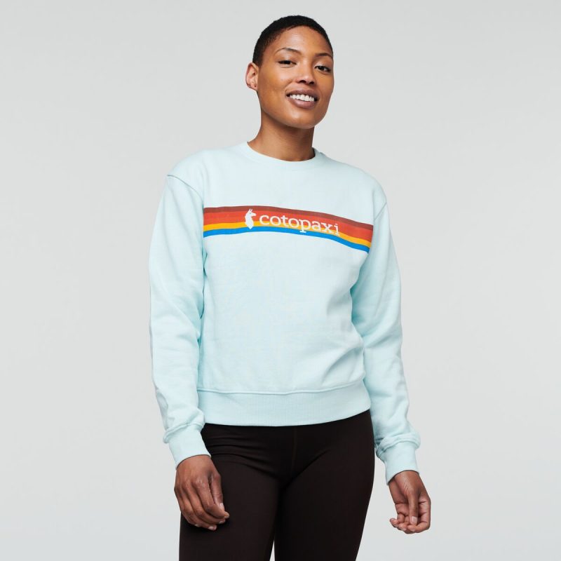 On The Horizon Organic Crew Sweatshirt - Women's, Ice, Model Callie