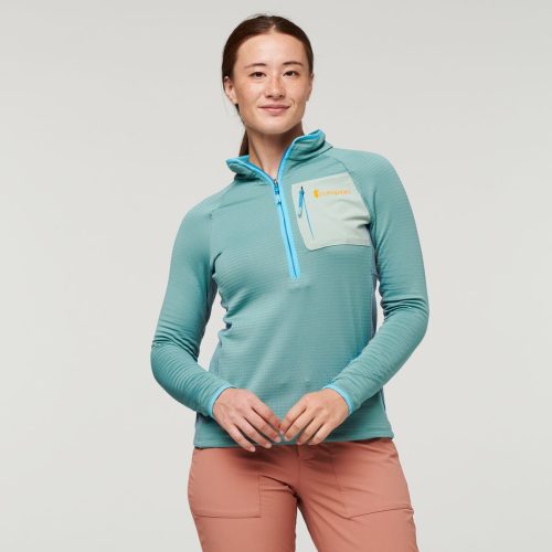 Otero Fleece Half-Zip Pullover - Women's, Bluegrass, Model Aya