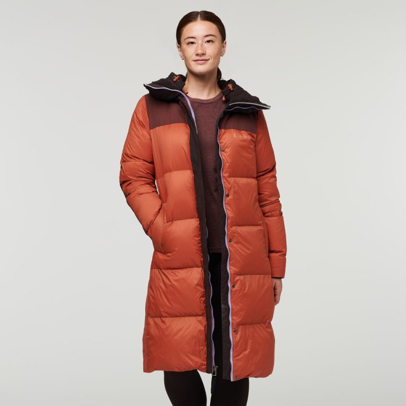 Solazo Down Parka - Women's, Cavern/Spice, Model Aya