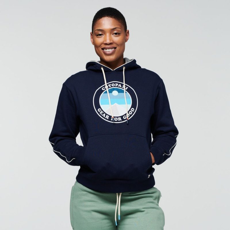 Sunny Side Organic Pullover Hoodie - Women's, Maritime, Model Callie