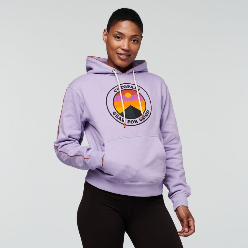 Sunny Side Organic Pullover Hoodie - Women's, Thistle, Model Callie