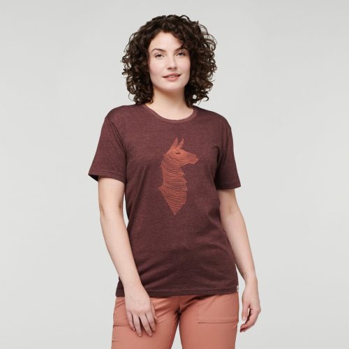 Topo Llama T-shirt - Women's, Chestnut, Model Courtney