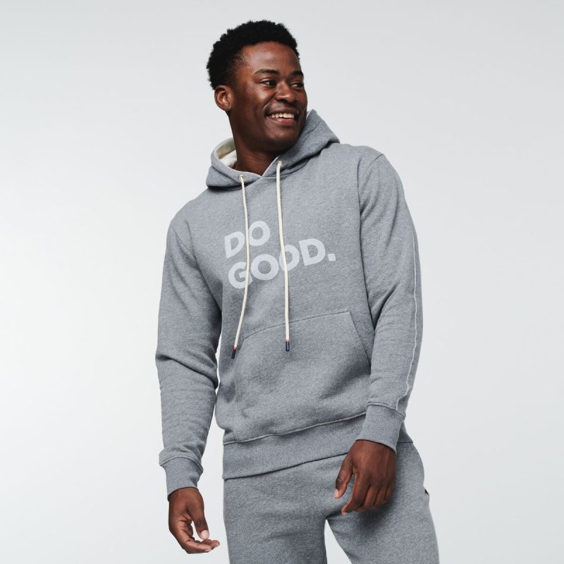 Do Good Hoodie - Men's, Heather Grey, Model Jeremy