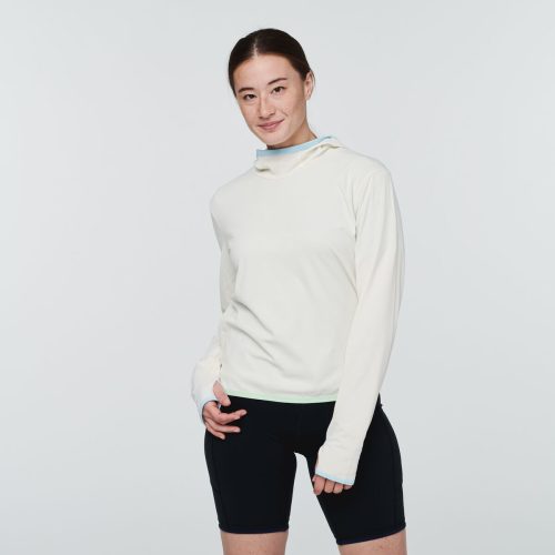 Sombra Sun Hoodie - Women's, Bone, Model Aya