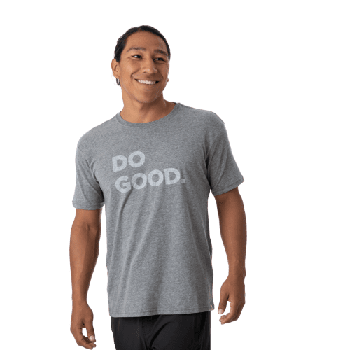 Do Good T-Shirt - Men's, Heather Grey, Model Mario