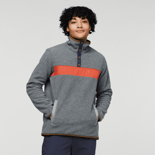 Teca Fleece Pullover - Men's, Volcanic Action, Model Xavier