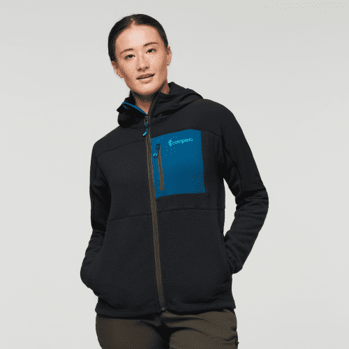 Abrazo Fleece Hooded Full-Zip Jacket - Women's, Black, Model Aya