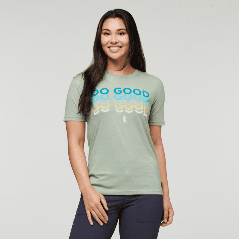 Do Good Repeat T-Shirt - Women's, Silver Leaf, Model Maile