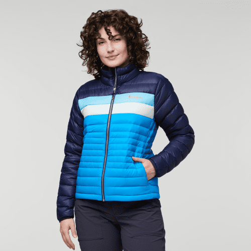 Fuego Down Jacket - Women's, Maritime/Saltwater, Model Courtney