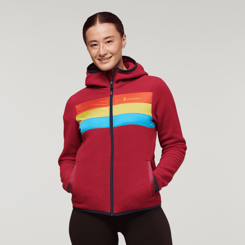 Teca Fleece Hooded Full-Zip Jacket - Women's, Danger Zone, Model Aya