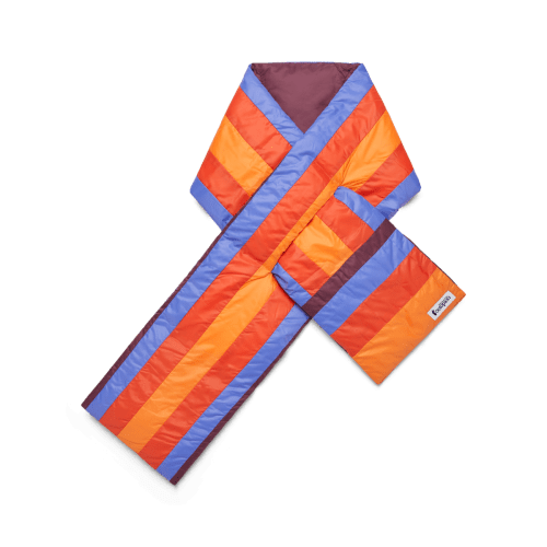 Fuego Down Scarf, Wine Stripes