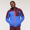 Abrazo Hooded Full-Zip Fleece Jacket - Men's, Wine/Blue Violet, Model Jeremy