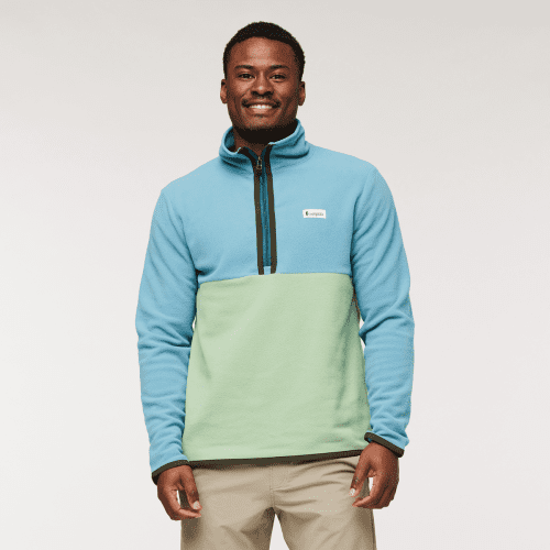 Amado Fleece Pullover - Men's, Drizzle/Aspen, Model Jeremy