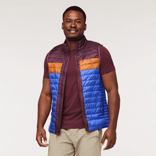 Capa Insulated Vest - Men's, Wine/Blue Violet, Model Jeremy