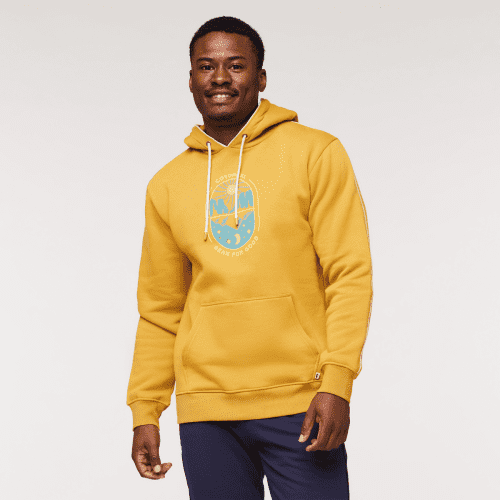 Day And Night Organic Pullover Hoodie - Men's, Amber, Model Jeremy