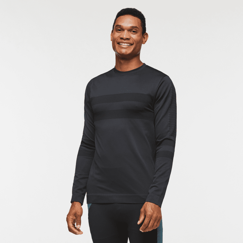 Debajo Seamless Baselayer Crew - Men's, Cotopaxi Black, Model Jason