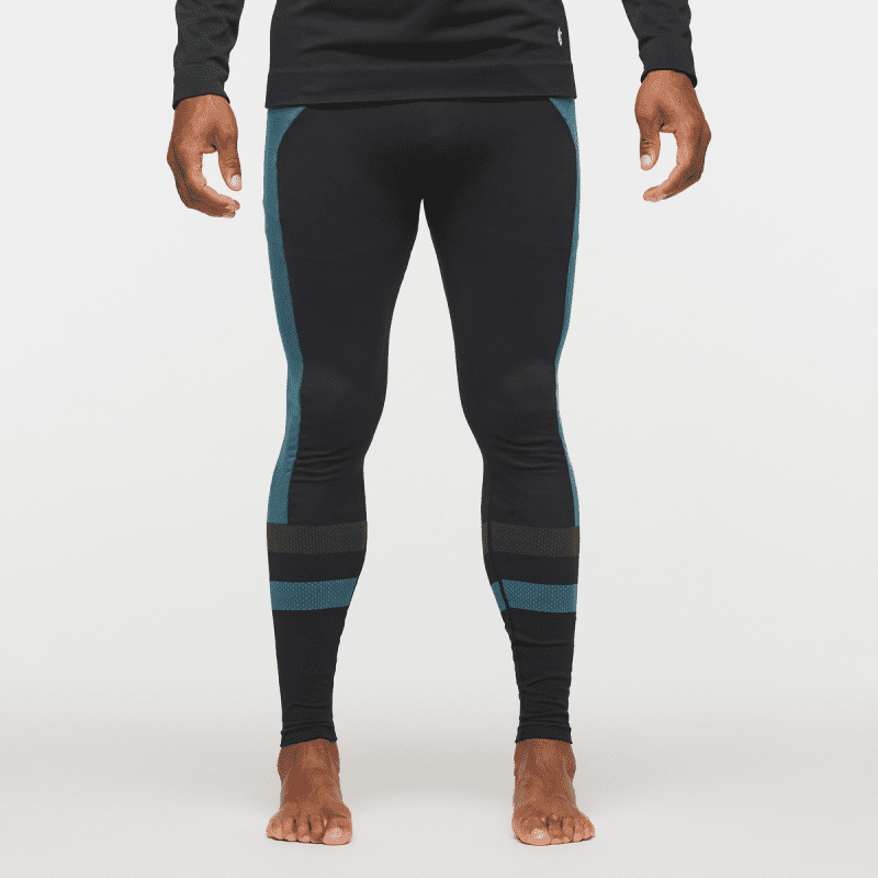 Debajo Seamless Baselayer Tight - Men's, Black Stripes, Model Jason