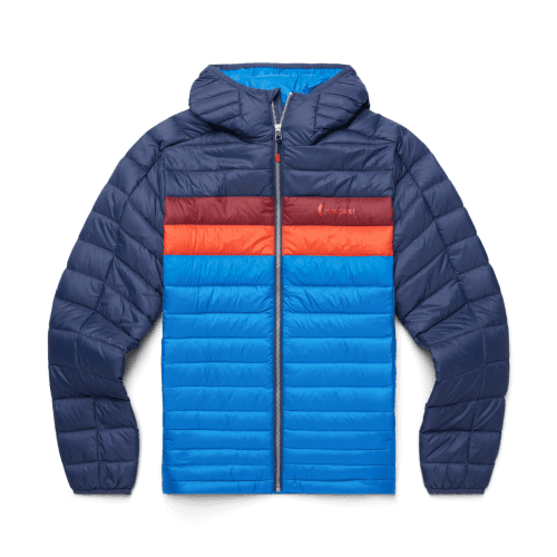 Fuego Hooded Down Jacket - Men's, Ink/Atlantic