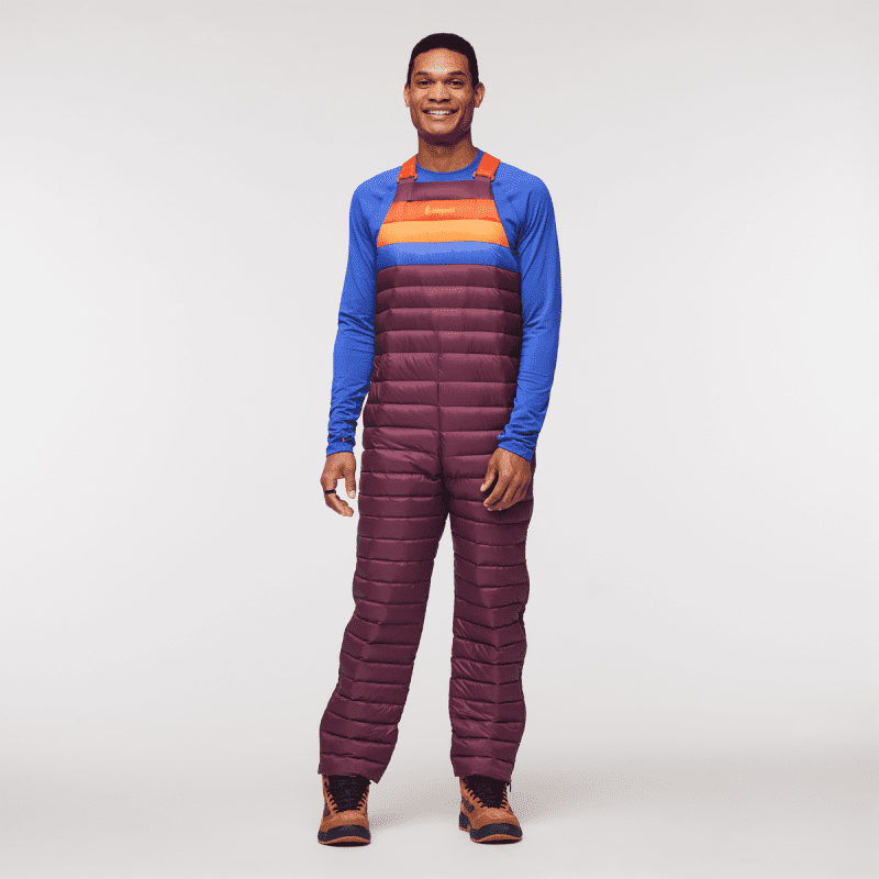 Fuego Down Overall - Men's, Wine Stripes, Model Jason