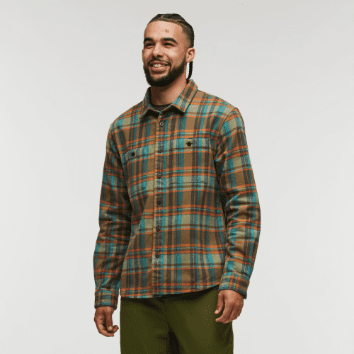 Mero Organic Flannel Shirt - Men's, Oak Plaid, Model Alex