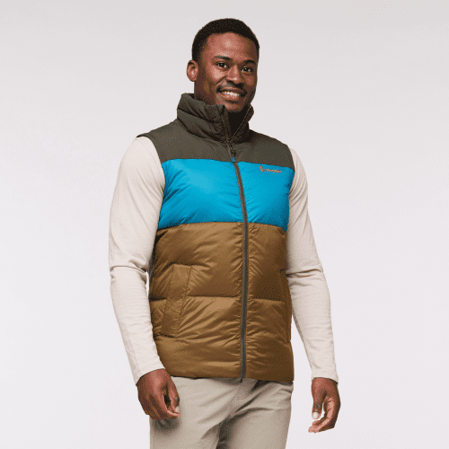 Solazo Down Vest - Men's, Woods/Gulf, Model Jeremy