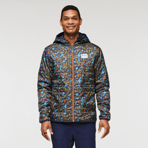 Teca Cálido Hooded Jacket - Print - Men's, Drop Cloth, Model Jason