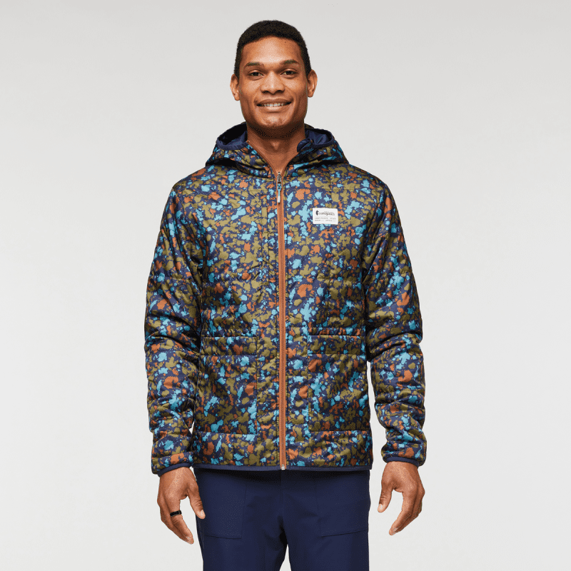 Teca Cálido Hooded Jacket - Print - Men's, Drop Cloth, Model Jason