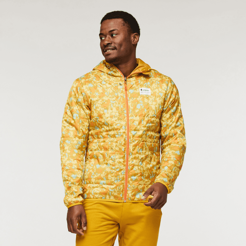 Teca Cálido Hooded Jacket - Print - Men's, Sun Spots, Model Jeremy