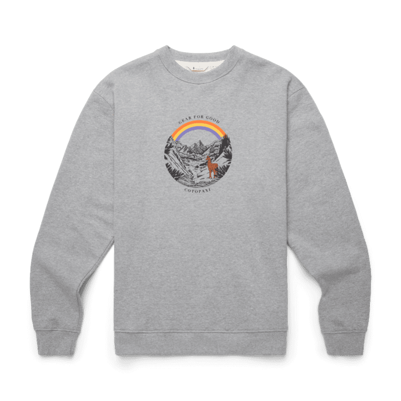 1200x1200png F23MTravelingLlamaOrganicCrewSweatshirtHeatherGrey F