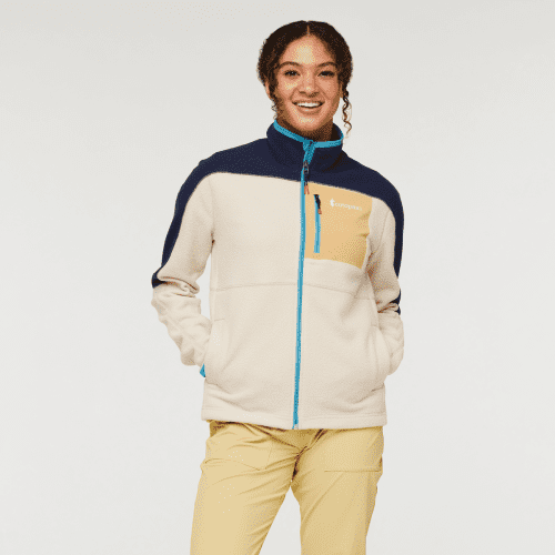 Abrazo Fleece Full-Zip Jacket - Women's, Maritime/Cream, Model London