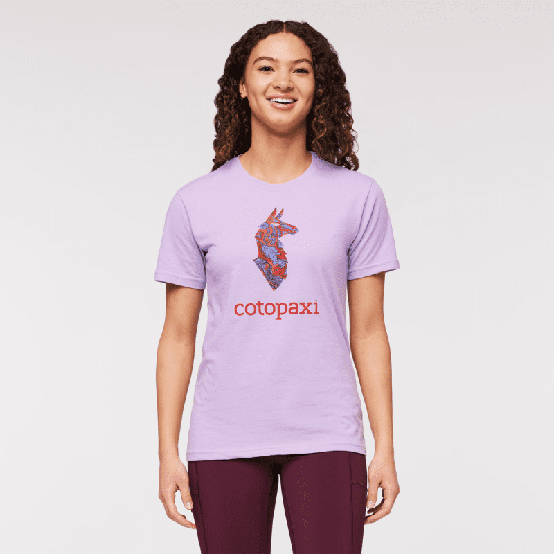 Altitude Llama T-Shirt - Women's, Wisteria, Model London