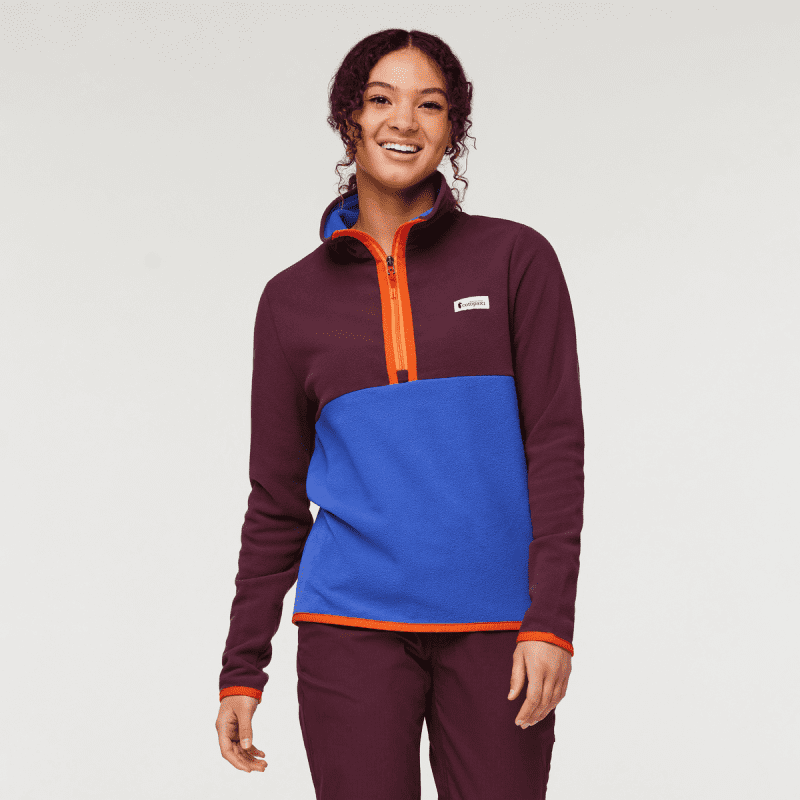 Amado Fleece Pullover - Women's, Wine/Blue Violet, Model London