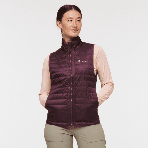 Capa Insulated Vest - Women's, Cotopaxi Wine, Model Aya