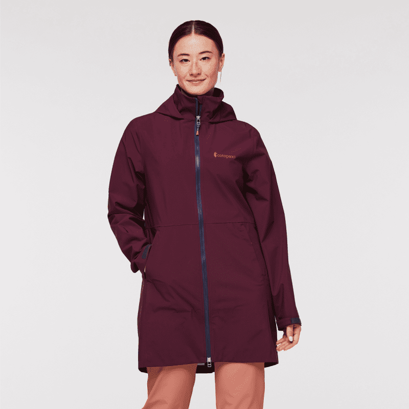 Cielo Rain Trench - Women's, Wine, Model Aya