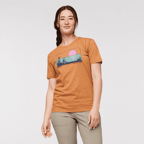 Desert View T-Shirt - Women's, Saddle, Model Aya