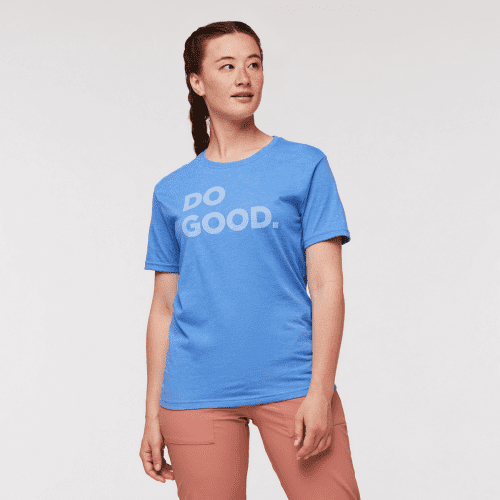 Do Good T-Shirt - Women's, Lupine, Model Aya