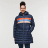 Fuego Down Parka - Women's, Ink Stripes, Model Brianna