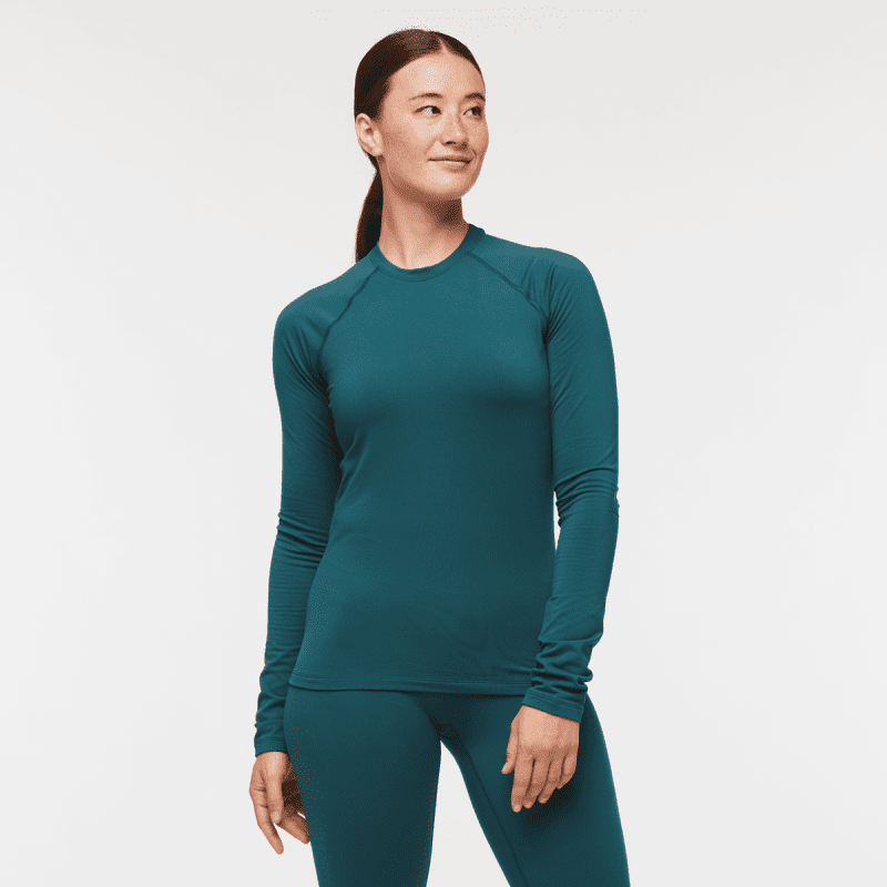 Liso Baselayer Top - Women's, Deep Ocean, Model Aya