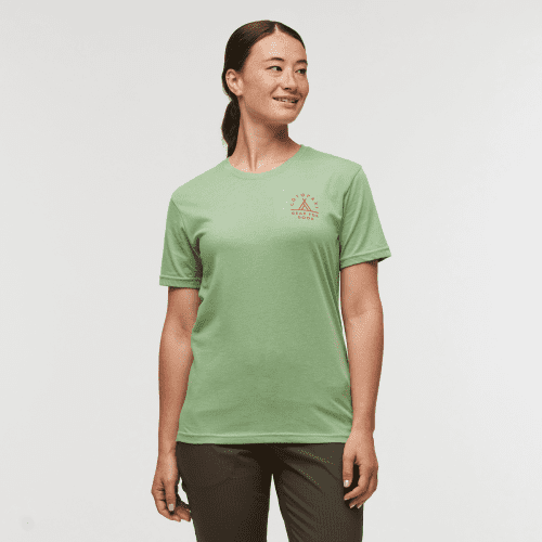 Llama Map T-Shirt - Women's, Aspen, Model Aya