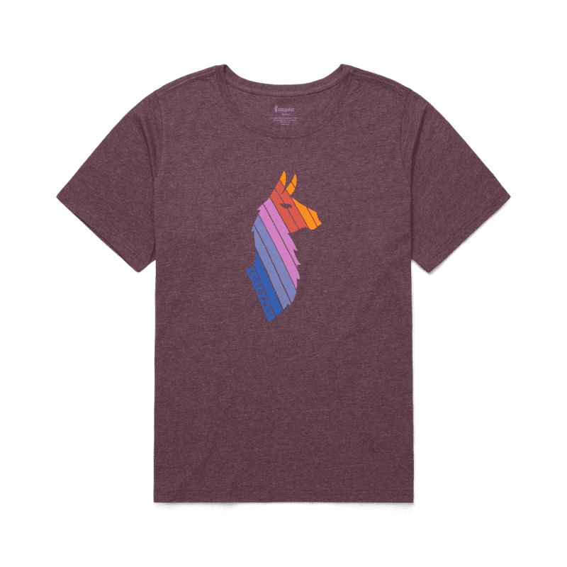 1200x1200png F23WLlamaStripesOrganicTShirtPlusSizeWine 3X F