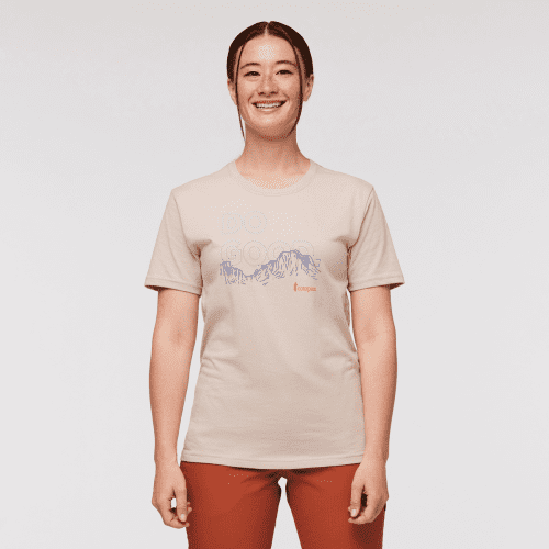 Rising Do Good Organic T-Shirt - Women's, Oatmeal, Model Aya