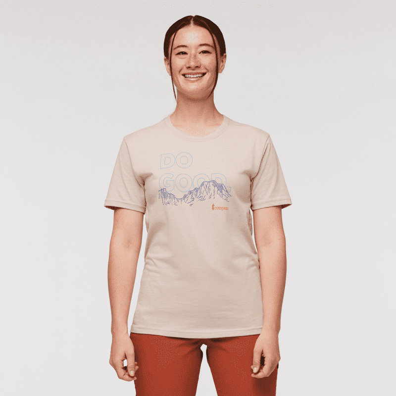 Rising Do Good Organic T-Shirt - Women's, Oatmeal, Model Aya