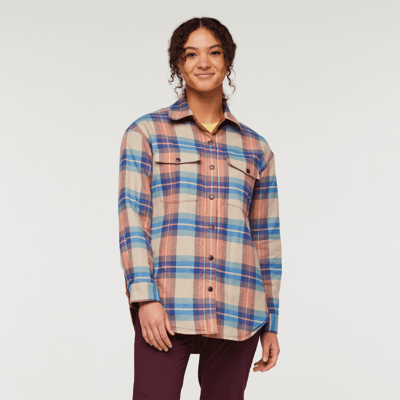 Salto Insulated Flannel Jacket - Women's, Oatmeal Plaid, Model London